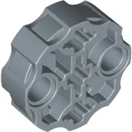 Sand Blue Technic, Axle Connector Block Round with 2 Pin Holes and 3 Axle Holes (Hero Factory Weapon