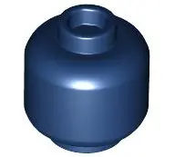 Dark Blue Minifigure, Head (Plain)