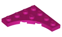 Magenta Plate, Modified 4 x 4 with 3 x 3 Curved Cutout