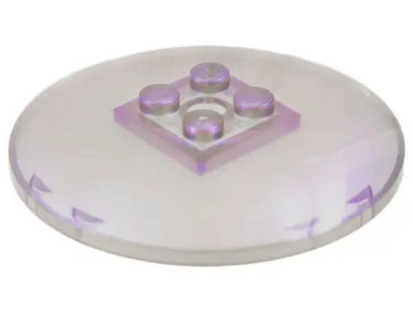 Satin Trans-Brown Dish 6 x 6 Inverted (Radar) - Solid Studs