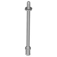 Light Bluish Gray Bar   8L with Stop Rings and Pin (Technic, Figure Accessory Ski Pole) - Rounded En