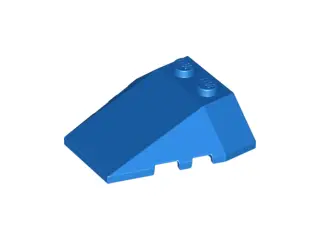 Blue Wedge 4 x 4 Triple with Stud Notches