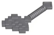 Dark Bluish Gray Minifigure, Utensil Axe, Pixelated (Minecraft)
