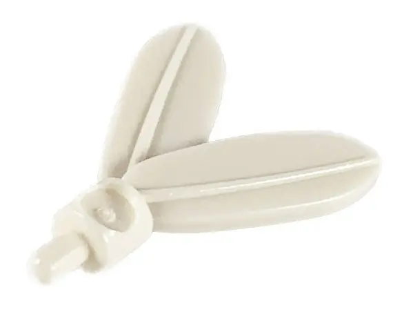 White Minifigure, Plume Feathers with Small Pin