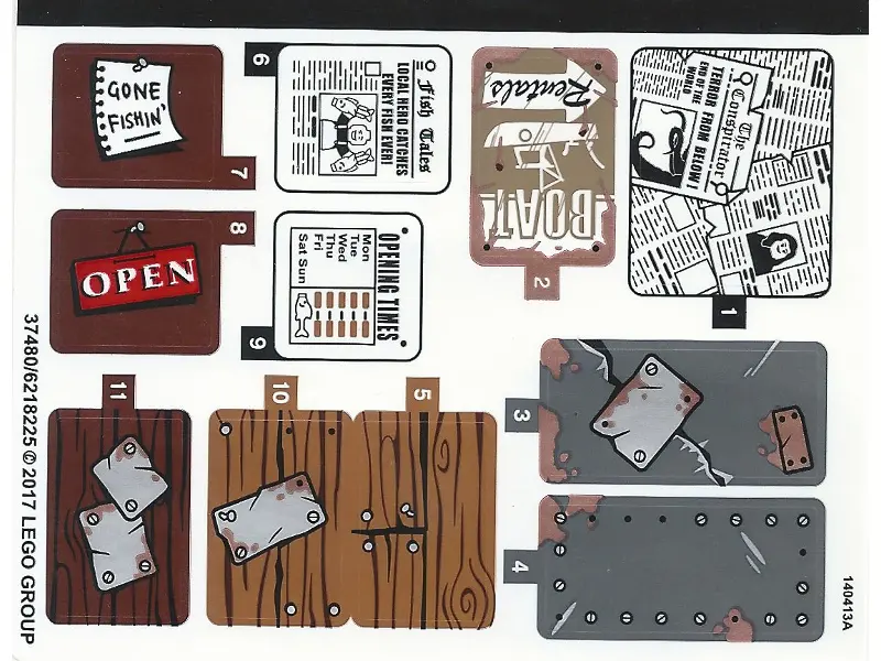 Sticker Sheet for Set 21310 - (37480/6218225)
