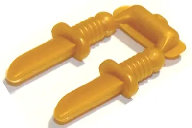 Pearl Gold Minifigure, Weapon Knives, 2 on Sprue