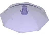 Trans-Purple Minifigure, Utensil Umbrella Top with No Bottom Flaps, 6 x 6 with Top Stud