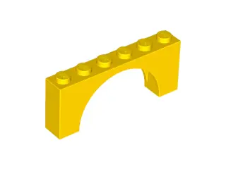 Yellow Arch 1 x 6 x 2 - Medium Thick Top without Reinforced Underside