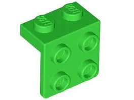 Bright Green Bracket 1 x 2 - 2 x 2