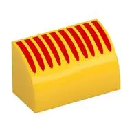 BRICK 1X2, OUTSIDE HALF BOW, NO. 24