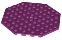 Magenta Plate, Modified 10 x 10 Octagonal with Hole