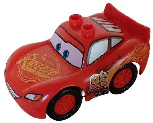 Duplo Lightning McQueen - Rust-eze Hood, Treated Tires, Low Front Window