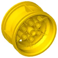 Yellow Wheel 43.2mm D. x 26mm Technic Racing Small, 6 Pin Holes