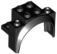 Black Vehicle, Mudguard 4 x 2 1/2 x 2 1/3 with Arch Round