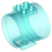 Trans-Light Blue Cylinder Tube, Straight