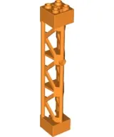 Orange Support 2 x 2 x 10 Girder Triangular Vertical - Type 4 - 3 Posts, 3 Sections