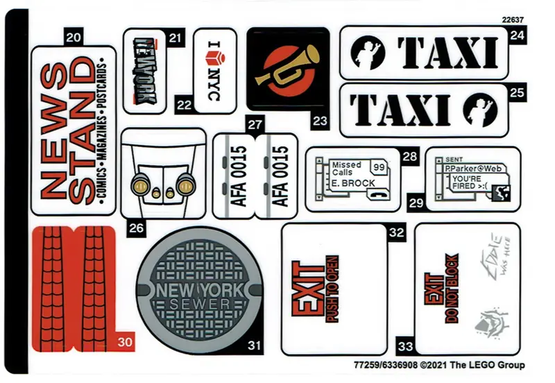 Sticker Sheet for Set 76178, Sheet 2 - (77259/6336908)