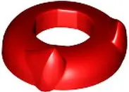 Red Minifigure, Headgear Head Top with Ears