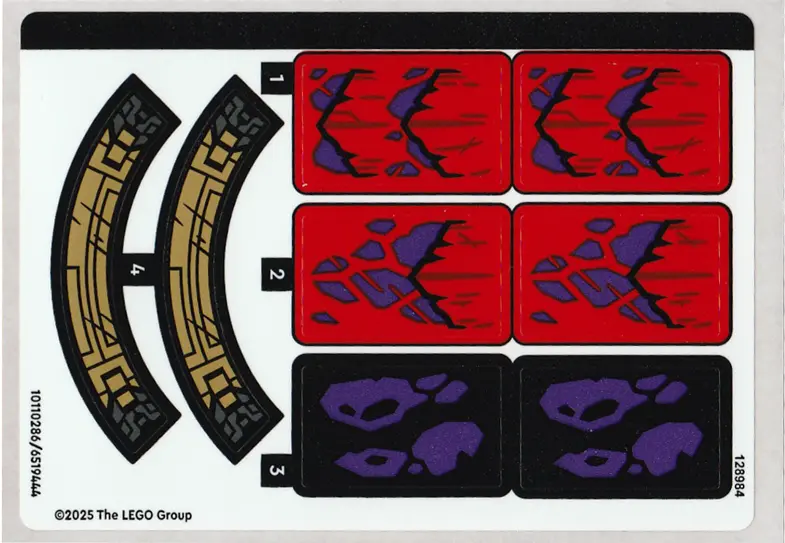 Sticker Sheet for Set 71832 - (10110286/6519444)