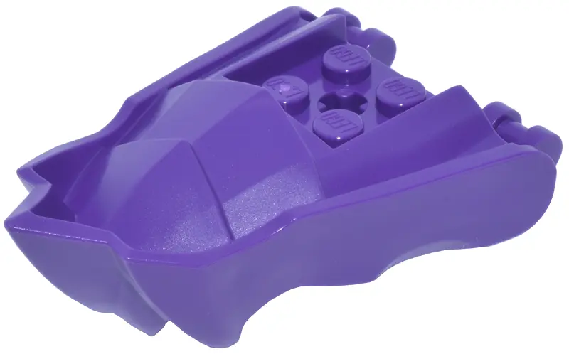 Dark Purple Dragon Head (Ninjago) Jaw with Small Spikes and 2 Bar Handles on Back
