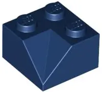 Dark Blue Slope 45 2 x 2 Double Concave