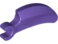Dark Purple Barb / Claw / Horn / Tooth with Clip, Curved