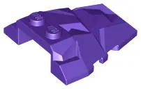 Dark Purple Wedge 4 x 4 Fractured Polygon Top