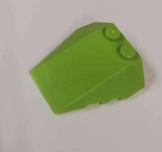 Lime Wedge 4 x 4 Triple with Stud Notches
