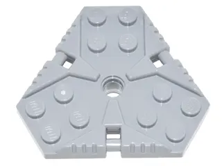 Light Bluish Gray Plate, Modified 6 x 6 Hexagonal with Pin Hole