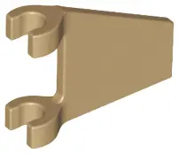 Dark Tan Flag 2 x 2 Trapezoid