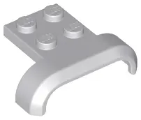 Light Bluish Gray Vehicle, Mudguard 4 x 3 x 1 with Arch Curved
