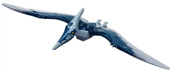 Sand Blue Dinosaur Pteranodon with 4 Studs with Dark Blue Back and Forehead