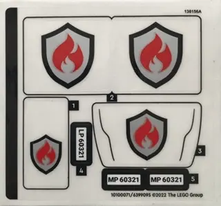 Sticker Sheet for Set 60321, Sheet 1 - (10100071/6399095)