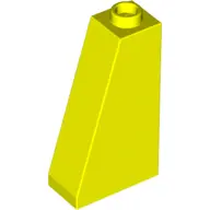 Neon Yellow Slope 75 2 x 1 x 3 - Hollow Stud