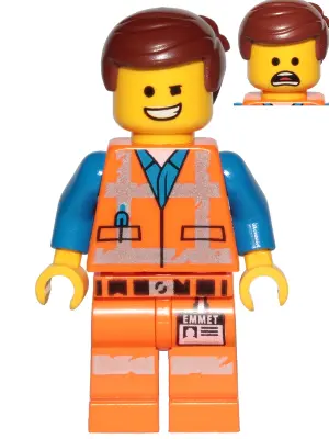 Emmet - Wink Smile / Scared, Worn Uniform