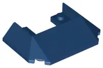Dark Blue Wedge 6 x 4 Cutout (Train Roof) with 5 Large Bottom Tubes