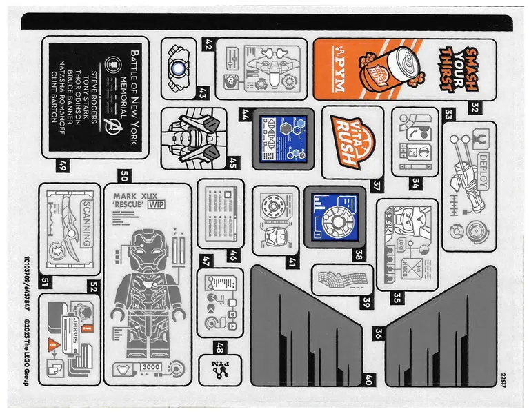 Sticker Sheet for Set 76269, Sheet 2 - (10103709/6437847)