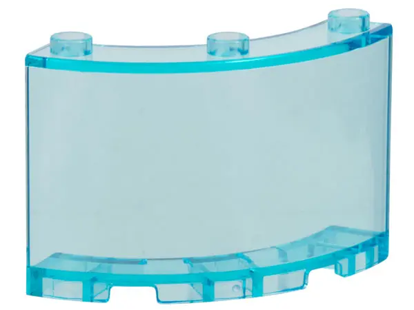 Trans-Light Blue Cylinder Quarter 4 x 4 x 3