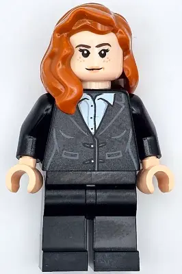 Pepper Potts - Black Suit, Dark Orange Hair over Shoulder