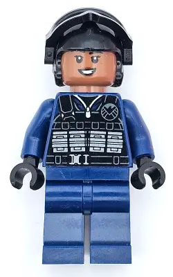 SHIELD Agent - Female, Tactical Vest, Black Goggles, Medium Brown Head