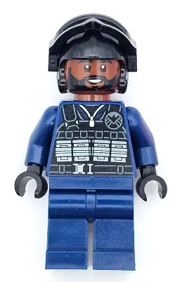 SHIELD Agent - Male, Tactical Vest, Black Goggles, Reddish Brown Head