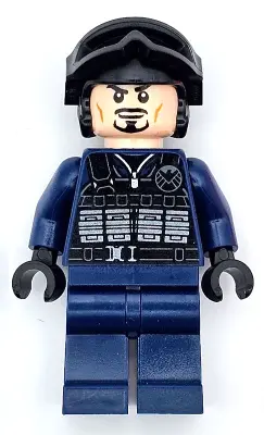 SHIELD Agent - Tony Stark, Tactical Vest, Black Helmet and Goggles
