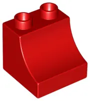Red Duplo, Brick 2 x 2 x 1 1/2 Arch Inverted