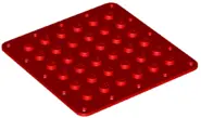 Red Plate, Modified 6 x 6 Flexible Rubber with Stitching Holes