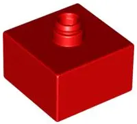 Red Duplo, Brick 2 x 2 with Top Pin