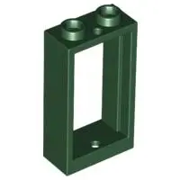 Dark Green Window 1 x 2 x 3 Flat Front