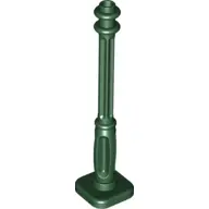 Dark Green Support 2 x 2 x 7 Lamp Post, 4 Base Flutes