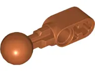Dark Orange Technic, Liftarm, Modified Ball Joint Straight 1 x 2 with 1 Hole in Ball