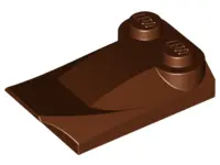 Reddish Brown Slope, Curved 3 x 2 x 2/3 with 2 Studs, Wing End