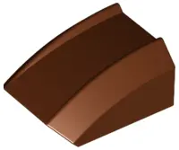 Reddish Brown Slope, Curved 2 x 2 Lip